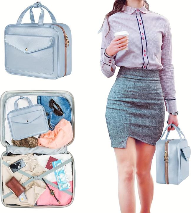 Only-Bags.Store Kulturtasche, 9-Liter-Tasche mit Metallgriff, grosse Kosmetiktaschen, mehrere Reisetaschen (9 l)