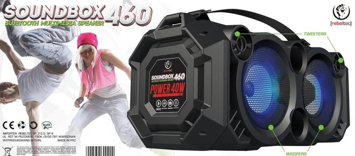 Actual product image Rebeltec SoundBox 460 Bluetooth garsiakalbis (8 h, Battery operated)