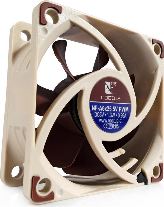Productafbeelding Noctua NF-A6x25 5V PWM Computerbehuizingsventilator 6 cm Beige (60 mm, 1 x)
