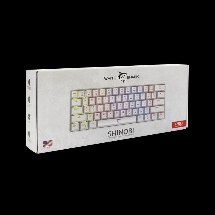 Produktbild White Shark Mechanical Gaming Keyboard Shinobi, OUTEMU RED Switch, Full Rainbow RGB LED Backlight, U (US, Kabelgebunden)