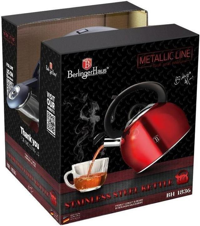 Immagine prodotto BerlingerHaus Bollitore Con Fischietto 3l Berlinger House Bordeaux Metallizzato (3 l)