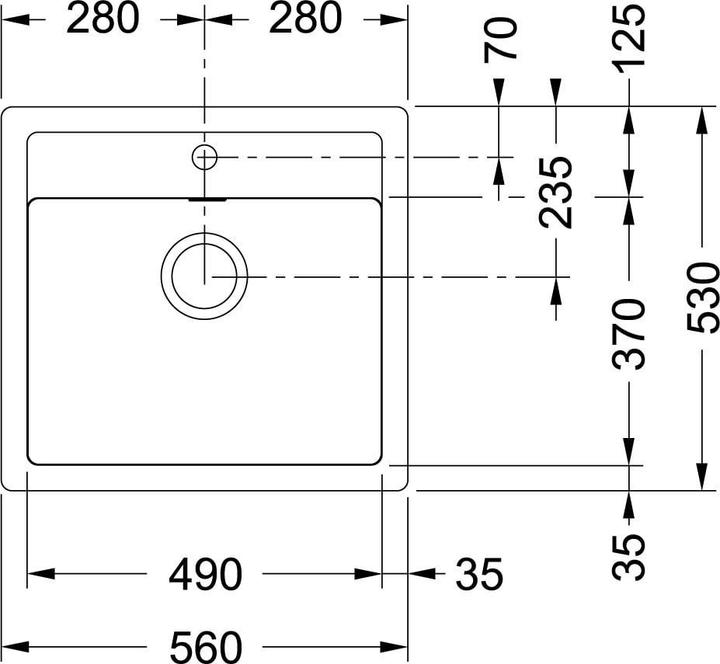 Produktbild Franke Tectonite plautuvė, Sirius SID 610-50, Carbon (Einbauspüle, 56 cm, 53 cm)