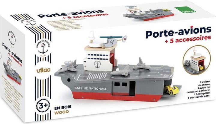 Image du produit Vilac Porte-avion + accessoires - Marine nationale