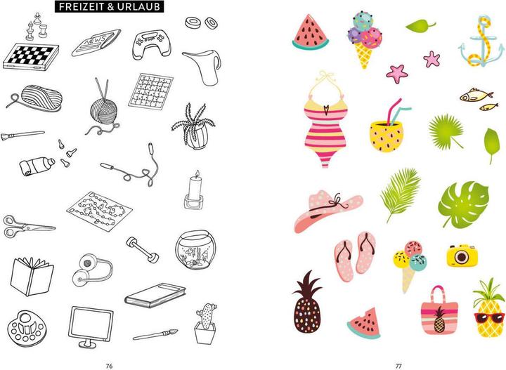 Actual product image Let's sketch! The ultimate sketchnotes sticker book - Over 600 stickers: symbols and icons for
