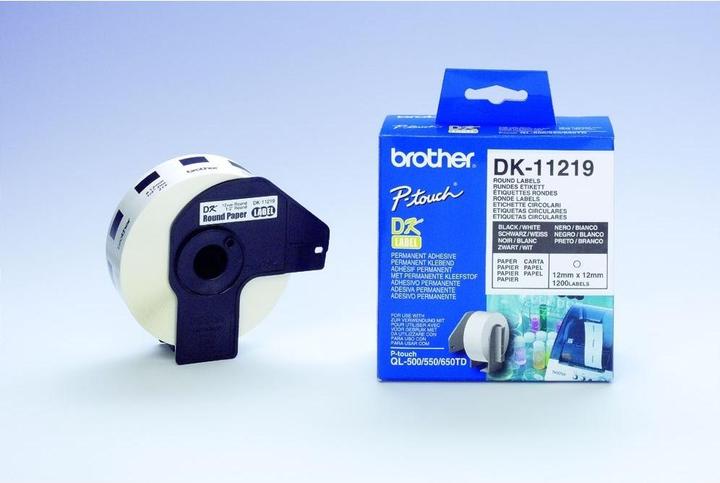 Actual product image Brother DK-11219 Round paper labels