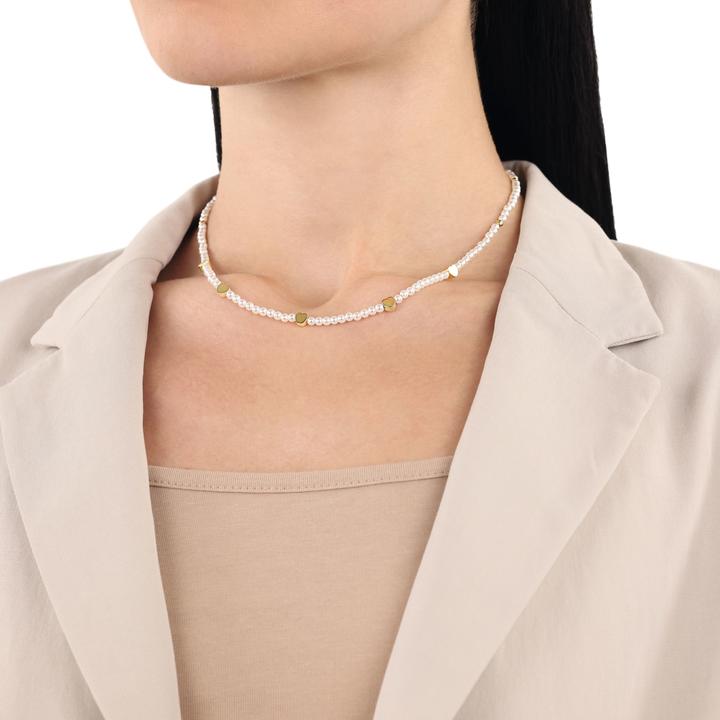 Image du produit Amor Halsschmuck für Damen, Edelstahl, Glasperle | Herz (Acier inoxydable)