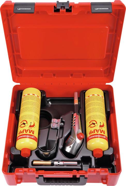 Actual product image Rothenberger Hartlötgarnitur Super Fire 3 Hotboxincluding gas cartridges