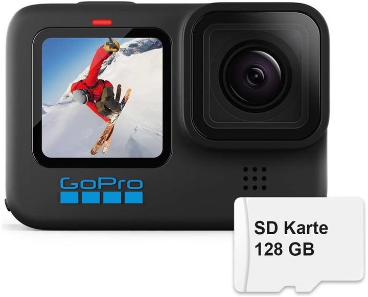 Actual product image GoPro HERO10 Black (incl. 128 GB MicroSDXC card) (60p, Bluetooth, Wi-Fi)