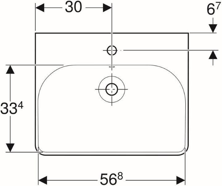 Actual product image Geberit Unruly, Smyle Square, 60x48 cm (480 mm, 600 mm)