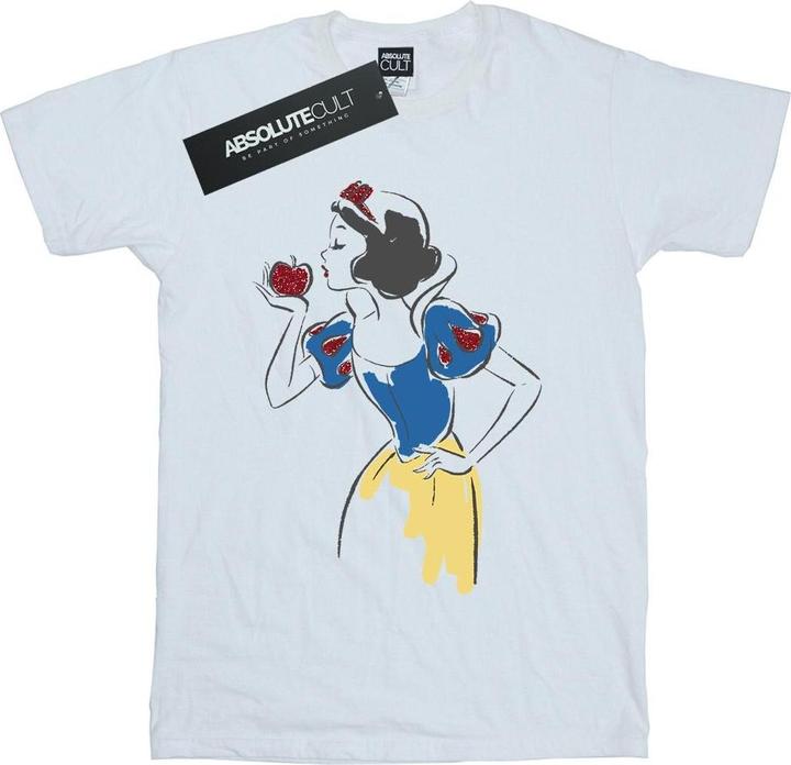 Actual product image Disney Princess Mens Snow White Apple Glitter T-Shirt (XL)