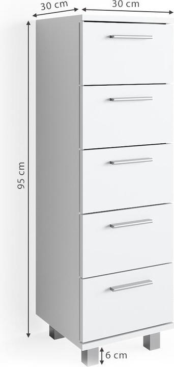 Actual product image Vicco Ilias (30 x 95 x 30 cm)