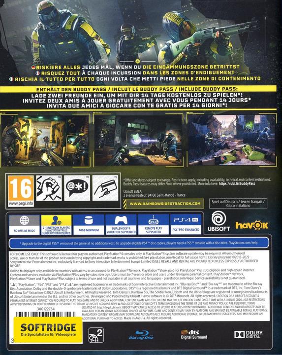 Immagine prodotto Ubisoft Rainbow Six: estrazione (PS4, Multilingue)