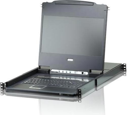 Produktbild Aten CL6708MW 1U Schwarz Tastatur/Video/Maus (KVM)-Switch