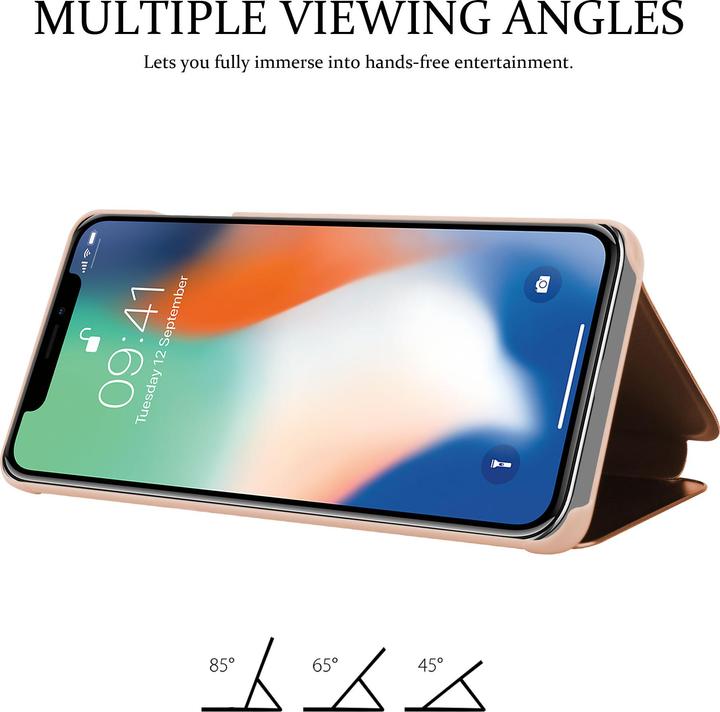 Actual product image Cadorabo Book Smart View Mirror Cover (Apple iPhone X)