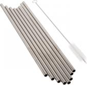 Produktbild Ootb Metall-Trinkhalm mit Reinigungsbürste (8 x)