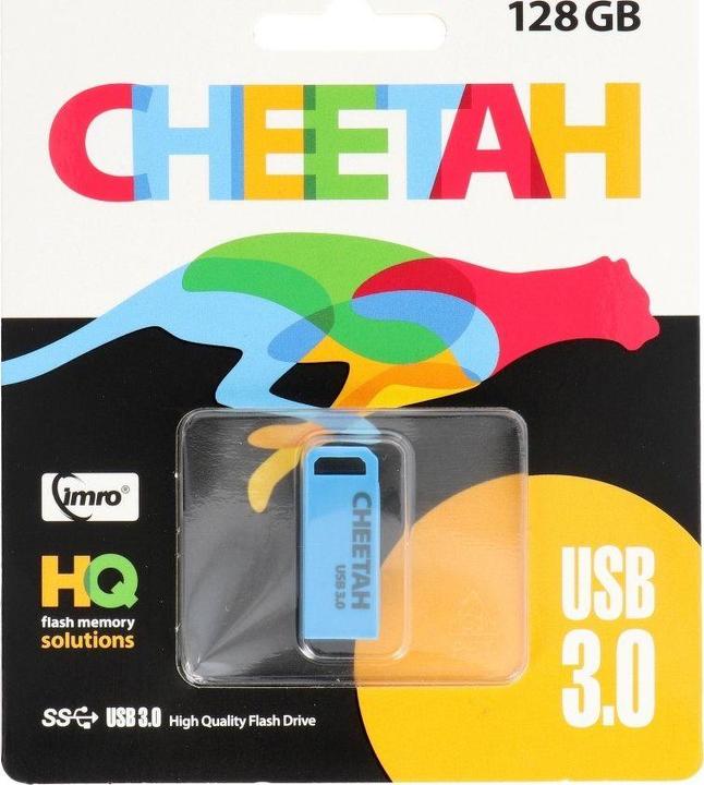 Actual product image IMRO USB 3.0 CHEETAH / 128GB USB flash drive Chrome, Silver (128 GB, USB-A)