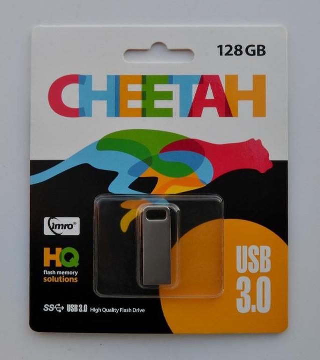 Actual product image IMRO USB 3.0 CHEETAH / 128GB USB flash drive Chrome, Silver (128 GB, USB-A)