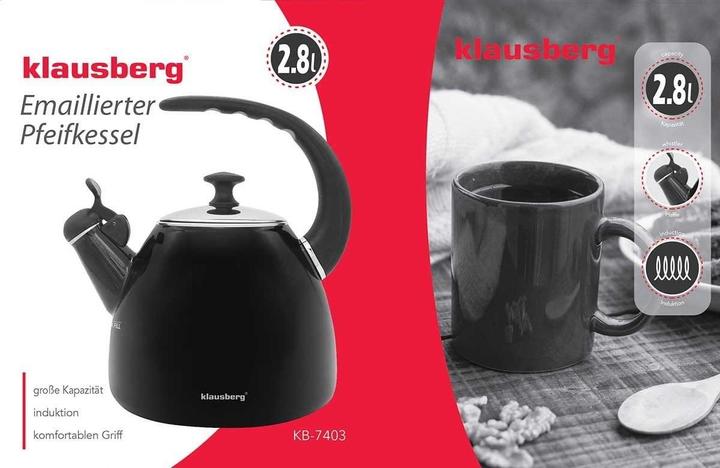 Produktbild Klausberg Steel kettle 2.8L Black KB-7403 (2.80 l)