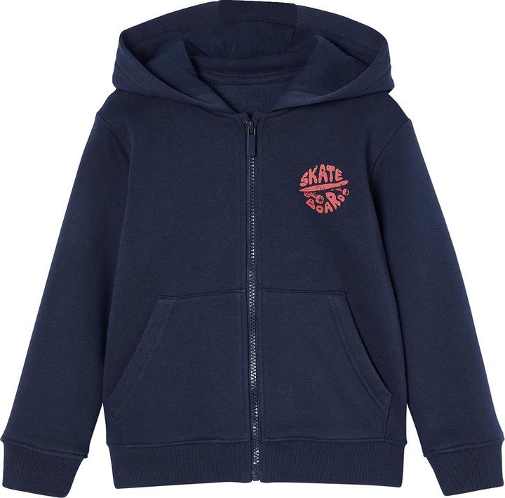 Vertbaudet Jungen Kapuzensweatjacke BASIC mit Recycling-Polyester