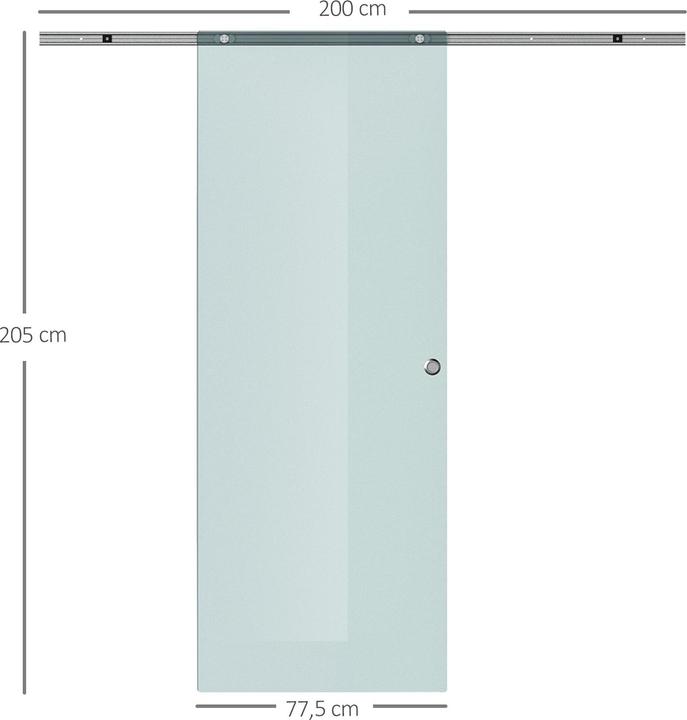 Produktbild Homcom Glasschiebetür
