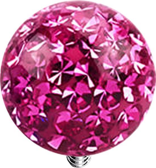 Immagine prodotto Star Piercing Dermal Anchor sfera di cristallo rosa strato protettivo epossidico (Titanio G23, senza ottone)