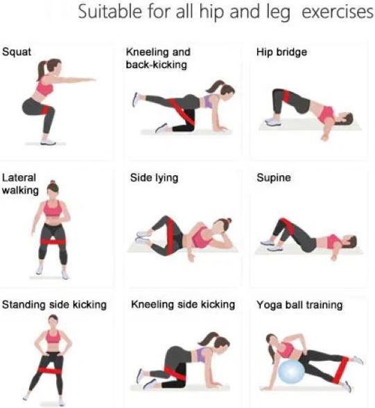 Immagine prodotto Sportvida Set 3in1 Fitness & Crossfit fascia per fianchi, glutei e muscoli inferiori in gomma 31/36/40 cm * (0.40 m)