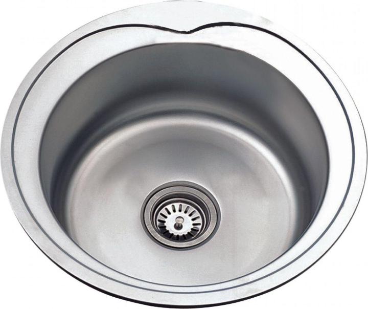 Produktbild Deante 1 bowl Cornetto Plus round sink 48 cm steel (ZHC 0813) (Einbauspüle, 49 cm, 49 cm)