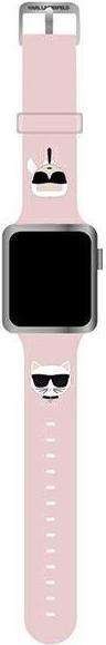 Produktbild Karl Lagerfeld Pasek KLAWMSLCKP Apple Watch 38/40/41mm ró?owy/pink strap Silicone Karl & Choupette H