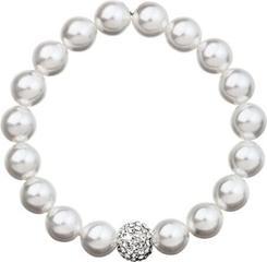 Produktbild Evolution Group - Pearl bracelet with clear crystals 33074.1 white