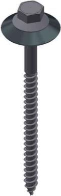 Van der Valk Solar Systems 774390 Mounting screw for corrugated roofs 7x110 mm stainless steel with rubber seal (Solar system mounting material)