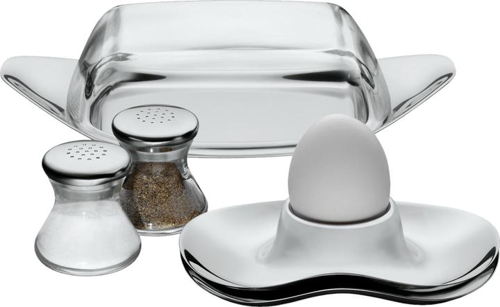 Produktbild WMF Butterdose Butterschale 22 x 11cm Kunststoffhaube Wagenfeld Edelstahl matt