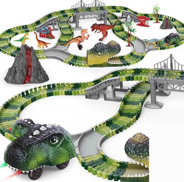 Produktbild VR Shinecon Rennstrecke Elektroauto Jurassic Univers, modular, 237 Stück