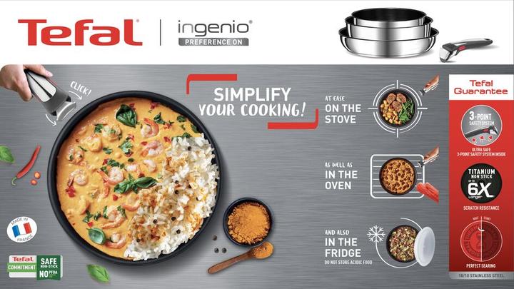 Produktbild Tefal Ingenio Preference On (28 cm, Pfannenset + Topfset, Edelstahl)