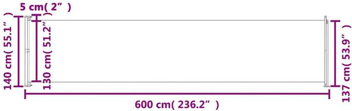 Image du produit VidaXL Seitenmarkise (6 m)