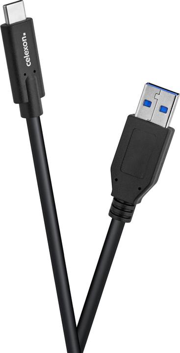 Produktbild Celexon USB-C auf USB-A Kabel - USB 3.2 Gen 2x1 1,0m, schwarz (1 m, USB 3.2 Gen 2)