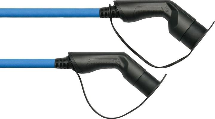 Actual product image Kabelmeister E-car charging cable mode 3, type 2 plug to socket, 3-phase, 32 A, 22 kW, blue, 10m (EVC03-100B) (Type 2, 22 kW, 32 A, 10 m)