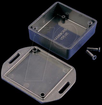 Produktbild Hammond Flanschgehäuse ABS 50x50x20mm schwarz (Gehäuse)