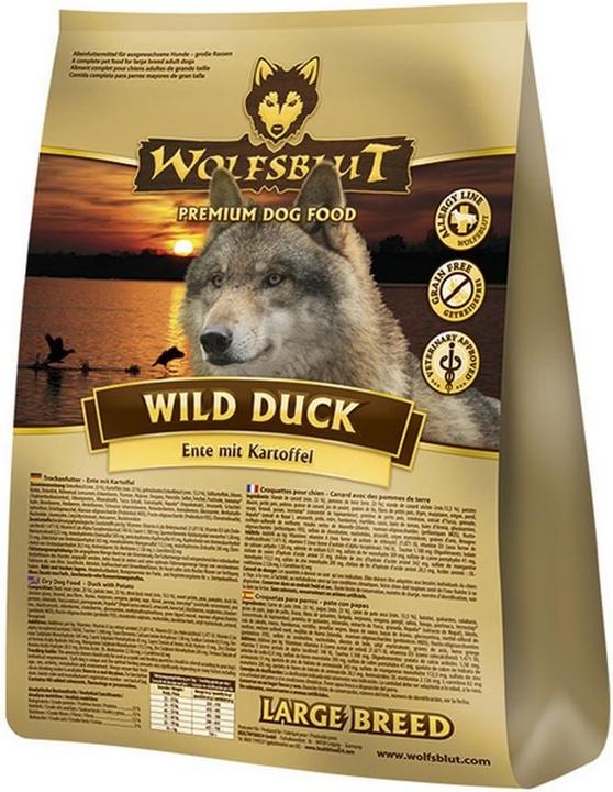 Immagine prodotto Wolfsblut Anatra selvatica adulto di taglia grande (Adulto, 1 pz., 2000 g)