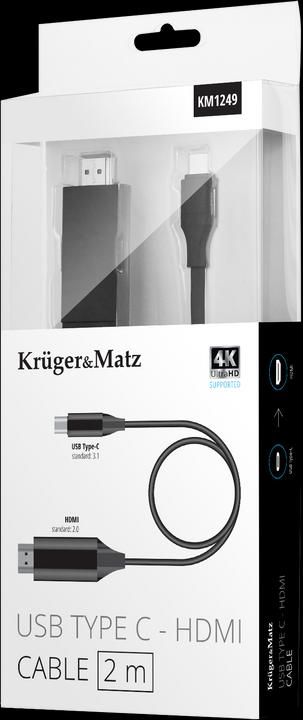 Produktbild Krüger&Matz Smartwatch HDMI cable - USB 2 m Kruger & Matz (0.10 m)