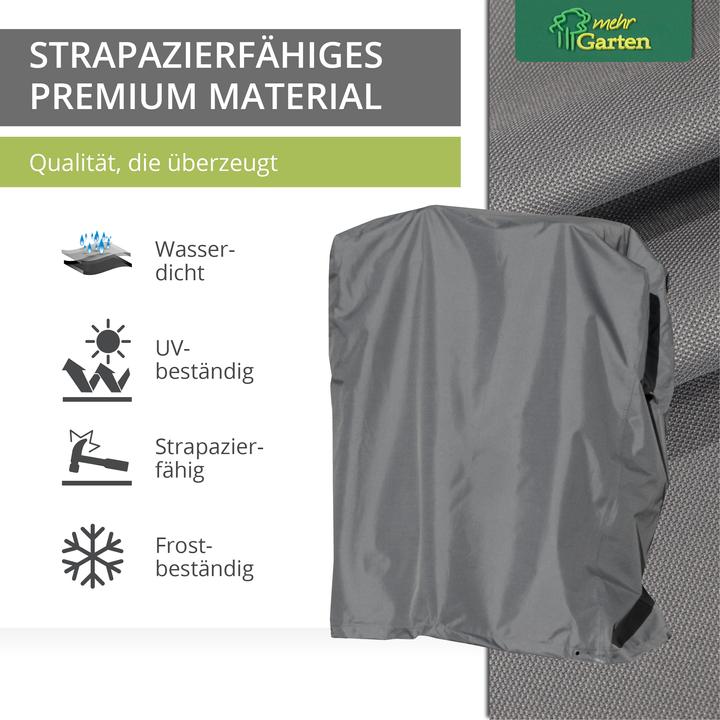 Produktbild Mehr Garten Schutzhülle für stapelbare Stühle / Klappstühle | 85 x 15 x 100 cm | gewebtes Polyester