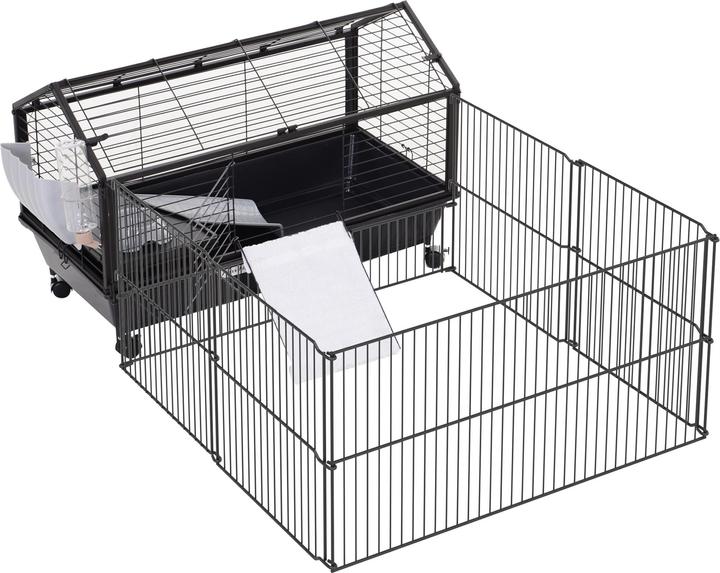 Actual product image PawHut Guinea pig cage with outdoor enclosure