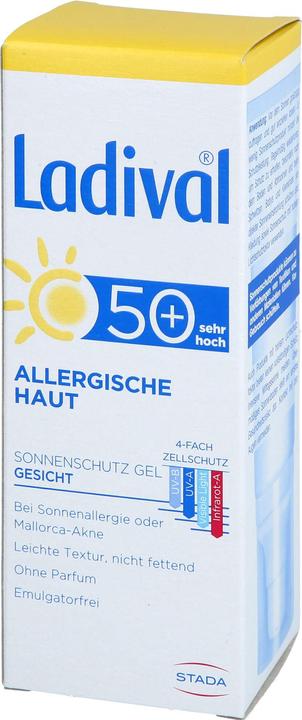 Immagine prodotto Ladival Gel di protezione solare per pelli allergiche SPF 50+, 50 ml Gel (Crema solare, SPF 50, 50 ml)