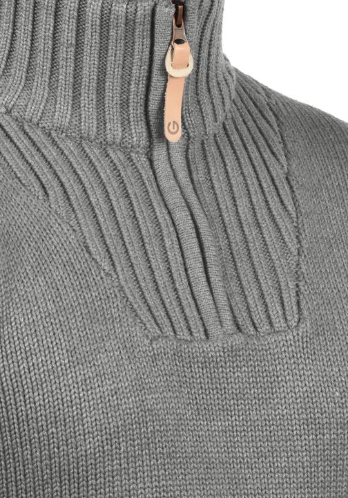 Image du produit Solid Petro Pull En Grosse Maille À Col Camionneur Pull-Over Pour Homme Avec Col Droit Avec Fermetur (M)