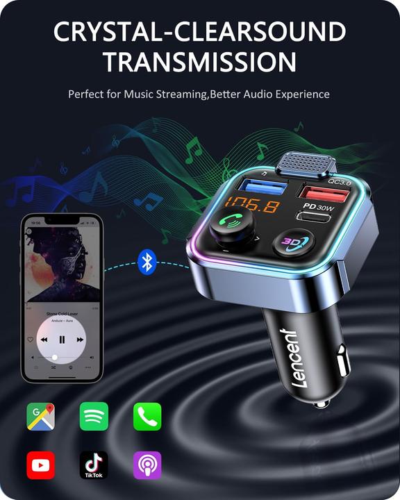 Actual product image Lencent FM-Transmitter
