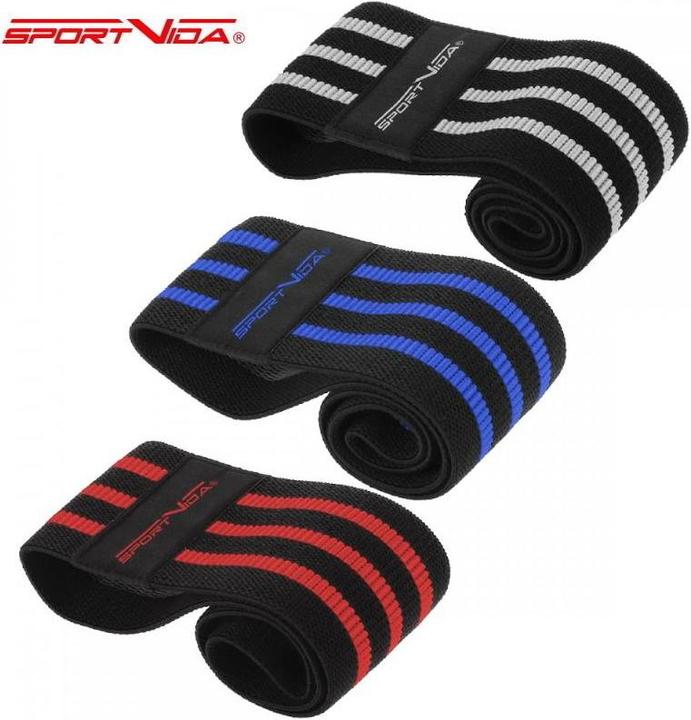 Sportvida Fitness & Crossfit High Strength Tape Fabric Rubber Set (3 pcs) 32-36-40 * 8 cm Multip (0.40 m)