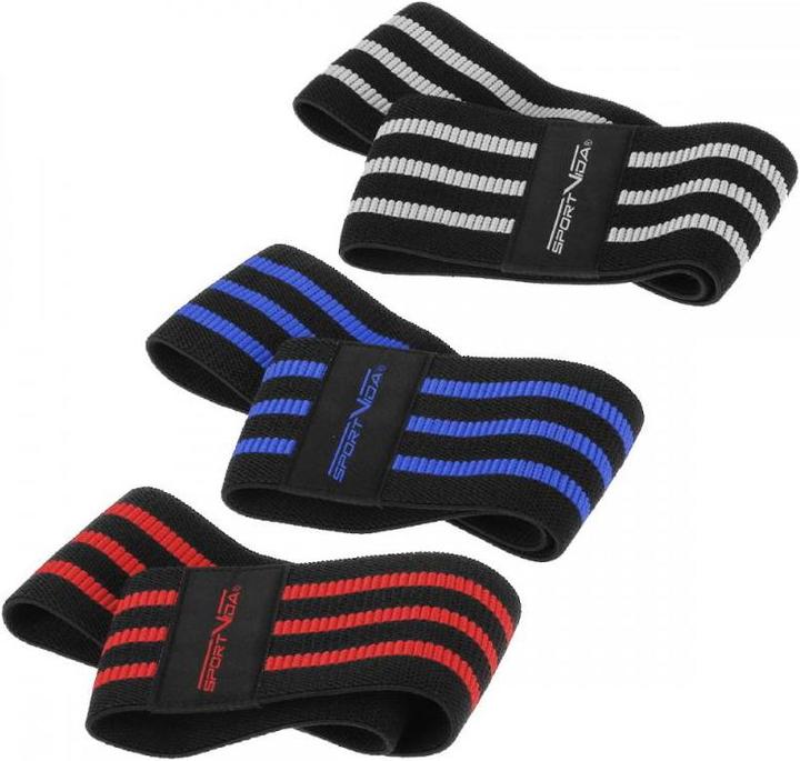 Produktbild Sportvida Fitness & Crossfit High Strength Tape Fabric Rubber Set (3 pcs) 32-36-40 * 8 cm Multip (0.40 m)