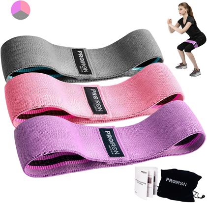 Produktbild Proiron Exercise Resistance Hip Band Set 38 x 8 cm, 3 pcs, Multicolor