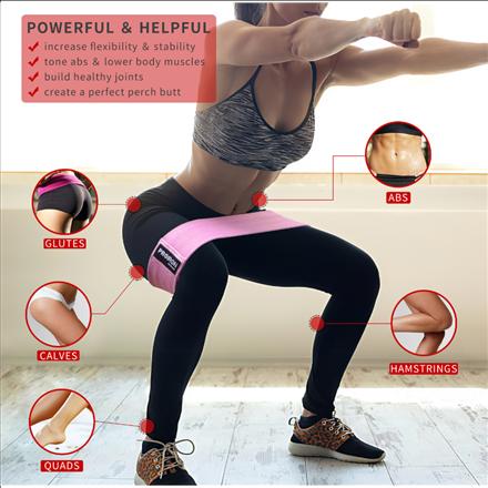 Produktbild Proiron Exercise Resistance Hip Band Set 38 x 8 cm, 3 pcs, Multicolor