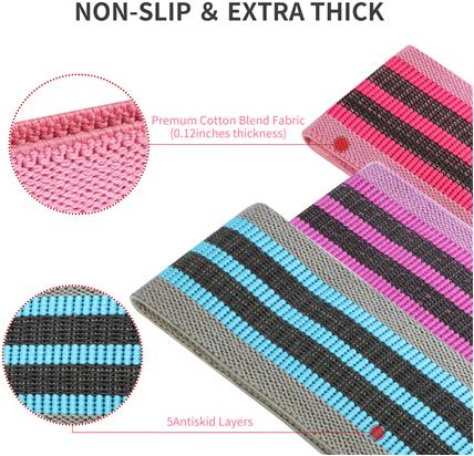 Produktbild Proiron Exercise Resistance Hip Band Set 38 x 8 cm, 3 pcs, Multicolor