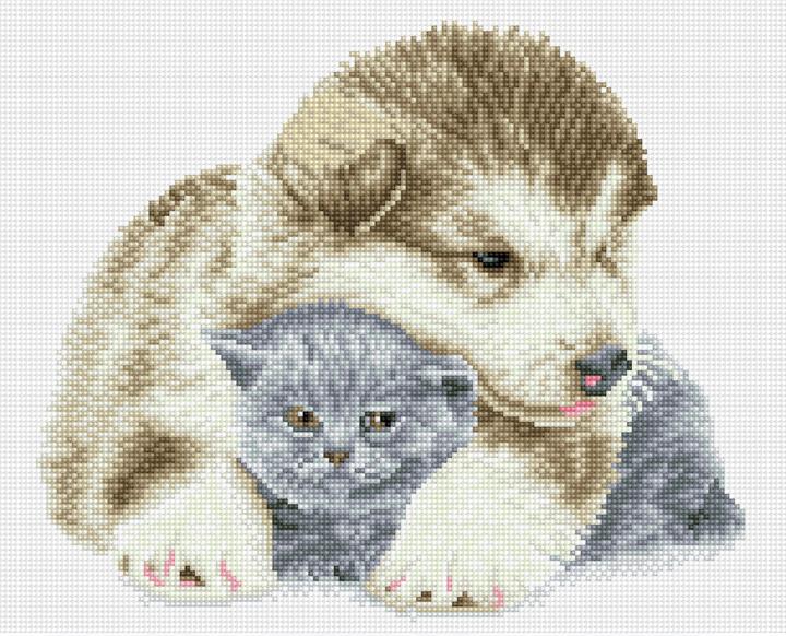Image du produit Diamond Dotz Squares Chien Chat Besties (0.10 cm)